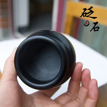 Meridian Zdravstvenega Varstva SIBIN BIAN naravno Črno Carving Kamen Tradicionalni Kitajski Medicini Cupping kamen pot ogenj cupping jar - 