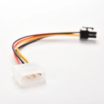 1PC 4-Nožični in 6-Pin PCI-E, Grafični Zaslon Kartico Napajalni Priključek Kabel Adapter Pretvornik Kabel za 17,5 cm Dolžina - 