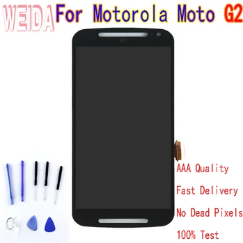 Za Motorola Moto G2 LCD-Zaslon, Zaslon na Dotik, Računalnike Skupščine Okvir z brezplačnim orodjem, ki se XT1063 XT1064 XT1068 - 