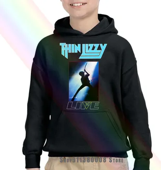 Thin Lizzy Živo V18 Otroci Otroški pulover s kapuco, ki so Hoody Hard Rock Črna Modra Mornarsko Modra Vseh Velikostih S 5Xl - 