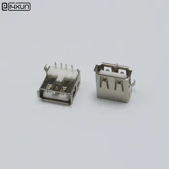5pcs USB Tip A Ženski Vtičnice Priključek za Varjenje 90 Stopinj Bend Pin Plug Jack DIY Priključki - 