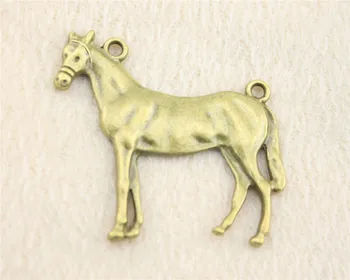 13pcs/veliko 41*41mm antični bronasti Žrebec Konj čar Obeski DIY nakit za zapestnico, ogrlico, uhane - 