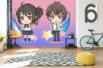 [Self-Adhesive] 3D Vaše Ime Risanka 144 Japonske Anime Stene Papirja zidana Stena Natisniti Nalepko Stenske Freske - 