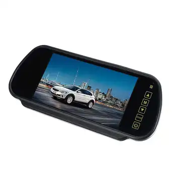 7 palčni Avto LCD Rearview Mirror Monitor Video Vzvratno Parkiranje Pomoč 4LED Night Vision Obrniti Pogled od Zadaj Kamero - 