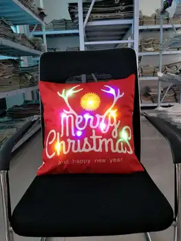 Nova Božič vrsto Ustvarjalnih Risanka vzorec svetlobe LED, serija Lanu Blazine Pokrov Domu Dekorativni Pas Vzglavnik Kavč Stol - 