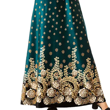 Ženske Muslimanskih Obleke Dolgo Sleeved Boutique Tiskanja Plius Velikost Modnih Oblačilih Luxe Eleganten Design Festival - 