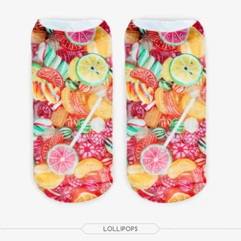 3d tiskanje nogavice sadje banana 2016 novo bombaž smešno lepe nogavice harajuku ženske - 