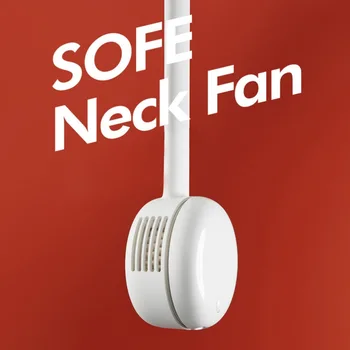 Hands-Free Neckband Fan Super Tiho Nosljivi USB Polnilne Neckband Mini Oboževalci ne Sponke za Lase Za Office Teče Potovanja 3 - 