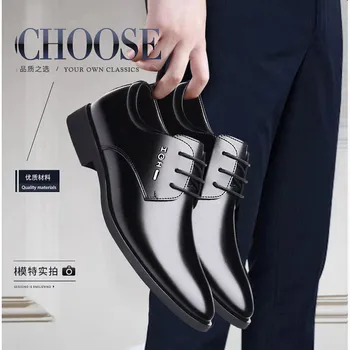 Mazefeng Klasičnih Poslovnih Moških Obleko, Čevlje, Modno Elegantna Formalno Poročni Čevlji Moški Zdrsne na Urad Oxford Čevlji za Moške 2020 Nova - 