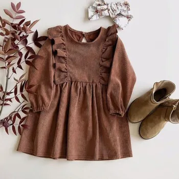 Pomlad Priložnostne Baby Otroci Dekle Velvet Princesa Obleke Za Dekleta Obleke Jeseni Otroci Dekle Obleko Z Dolgimi Rokavi Čipke Obleko - 