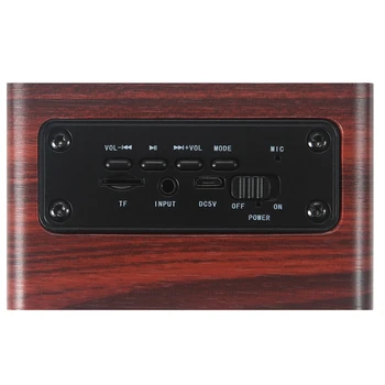 Tkanine, Lesene Bluetooth Brezžični Zvočnik Prenosni Super Bass Brezžični Zvočnik Bluetooth 4.2 Doma Bluetooth Zvočnik - 