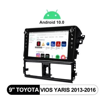 Autoradio Android 1 din Radio, GPS Multimedia Player Carplay Pogled od Zadaj Kamero DVR 4G Za Toyota Vios Yaris 2013 2016 - 