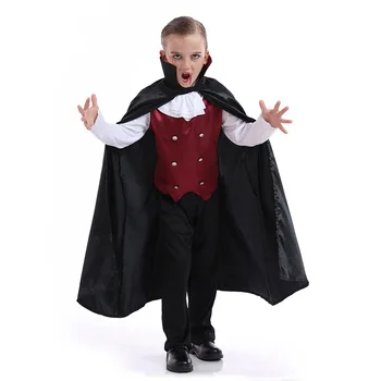 Noč čarovnic za Otroke Kostume, Cosplay Uspešnosti Oblačila Fantje Malo Vampir Čarovnik Plašč Set - 