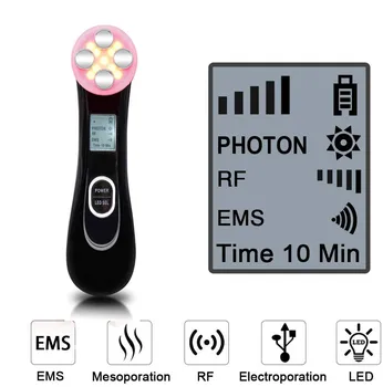 5In1 Mesotherapy Radijske Frekvence Obraza LED Foton Nego Kože Naprave RF EMS Obraz Lepoto Stroj za Dviganje Privijte Gubam Odstranitev - 