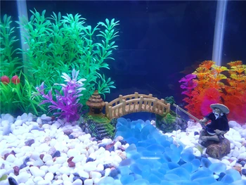 Caremic Starec Ribiška Aquarium Fish Tank Krajine Dekoracijo Doma Miniaturni Vrt Lutke Dekor Ornament Brezplačna Dostava - 