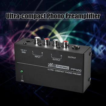 Ultra-Kompaktne Phono pre-amp Preamplifier Z Rca 1/4 inch Trs Vmesniki Preamplificador Phono pre-amp(Eu Vtič) - 