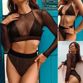 Ženske Kopalke Bikini kopalke Seksi 2020 Moda Plaži, Bazen Barva Povoj Nastavite Push-up Brazilski Kopalke - 