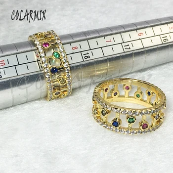 6 Računalniki Visoke kakovosti cirkon Kristalno prstani, nakit, darilo za lady cirkon obroči Eleganten nakit prstani Debelo nakit prstani 5596 - 