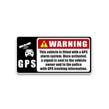 Opozorilo GPS Alaram, Da Lastnik Policijski Avto Nalepke Vinyl Okno Avtomobila Avto Styling Dekorativni Dodatki Nepremočljiva PVC 14 cm*7 cm - 