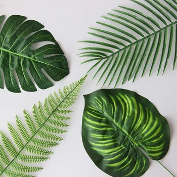 Precej 1pc Umetno Tropskih Palmovih Listov Simulacije Listov Za DIY tropskih Hawaiian Temo Stranki Doma Vrt Poročna dekoracija - 
