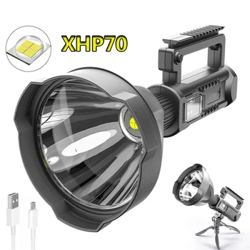 Prenosni P70 Super Svetla Luč Iskalnim Ročni LED Žarometi z Vesa USB Polnjenje Baklo Večfunkcijsko - 