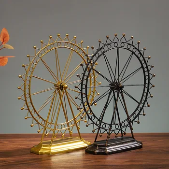 Evropski retro kovinske obrti kovanega železa Ferris wheel okraske Ustvarjalne domačega vina kabineta, desk pohištvo doma dekor - 