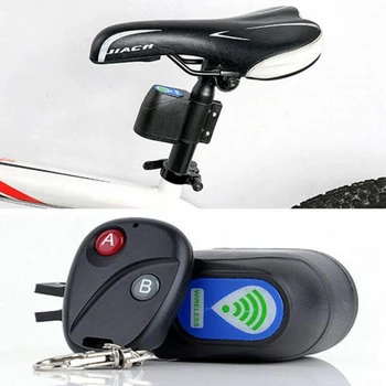 Anti-Theft Bike Zakleni Kolesarjenje Varnostno Ključavnico, Brezžični Daljinski upravljalnik vibracijski Alarm 110Db Izposoja Anti-Theft Alarm,Brez Testo - 