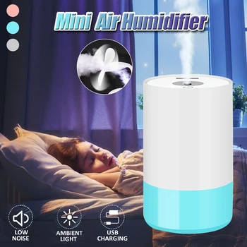 3 v 1 Doma Mini Prenosni Ultrazvočni Vlažilnik Aromo Difuzor USB LED Zraka Čistilec za Dom, Avto Urad - 