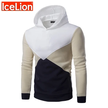 IceLion 2021 Hoodies Moških Mozaik Sweatshirts Dolg Rokav Šport, Moda Casual Moški Barva Oblačila Puloverju Moletom - 