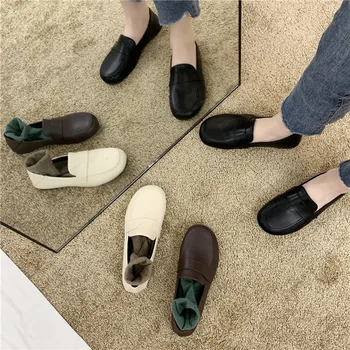 Corporis moda novih stanovanj ženske priložnostne dame čevlji shalloe udobno stanovanje s ženski čevlji trdne barve Študijskem slog 2020 - 