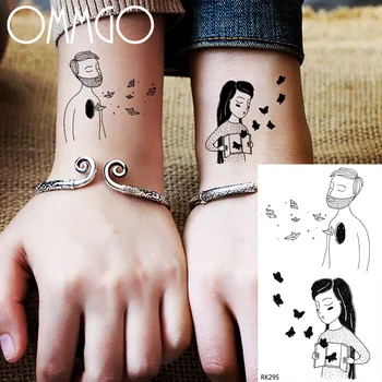 Metulj Black Men Punca Začasno Prikaz 3D Tetovaže Body Art Nazaj Tattoo, Za Moške, Ženske Vode Prenesti Ponaredek Tattoo Nalepka - 