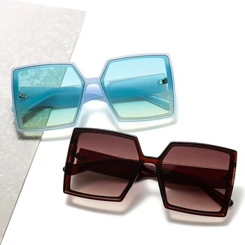 2020 Prevelik sončna Očala Ženske blagovne Znamke Design Razkošje Velike Okvir Vintage Moda Kvadratnih sončna Očala Za Žensko UV400 oculos de sol - 