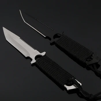 Lovski Nož Multi Orodje Nož iz Nerjavečega Jekla, Potapljanje Ravne noži na Prostem Preživetje Kampiranje Žepni Nož Taktično Nož Orodja - 