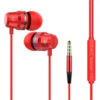 3,5 mm Žično in-Ear Slušalke Heavy Bass Stereo Nadzor Glasnosti Slušalke z Mikrofonom Nepremočljiva Glasbo, Slušalke za Mobilni Telefon - 