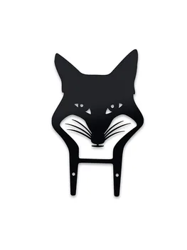 Realno Črna Mačka Pes Fox Živali Silhueto Dvorišče Prijavite Odbor Ograje, Vrtovi, Windowsills, Travnik Odlikovanja - 