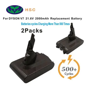 2PCS 2.0 Ah prenosne Baterije DYS V7 Litijeva Baterija Za 21,6 V Zamenjavo za Dyson Baterije v7 Živali Motorhead 968670-02 968670-03 - 