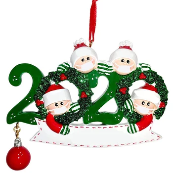 2021 Božič Družinski Blagoslov Obesek Novo Leto Darilo DIY Ime Blagoslov Besede Plastičnih Viseči Okraski Božič Drevo Okraski - 