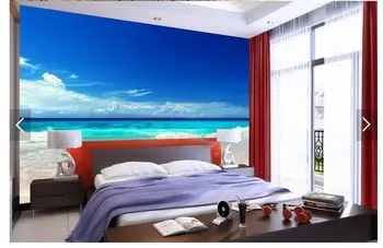 3d fotografije za ozadje po meri, 3d TV ozadje freske Pokrajino, lepo morje, se nastavitev TELEVIZORJA stene papirja 3d dnevna soba ozadje - 