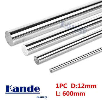 1pc d:12 mm 600 mm 3D tiskalnik palico gred 12 mm linearni gred kromiran palico gred CNC deli Kande - 