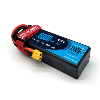 DXF lipo Baterije 3S 11.1 V 6000mAh 50C/100C XT60 T Plug HardCase Lipo Baterije za RC HPI HSP 1/8 1/10 otroški Voziček RC Avto Tovornjak - 