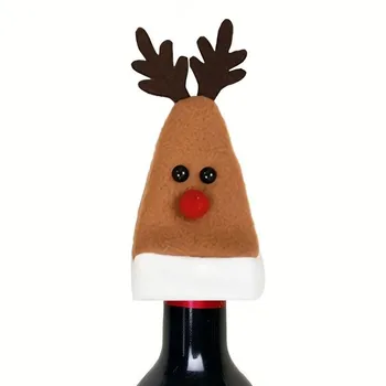 10pcs/set Božič Vina, Steklenico Kritje Elk Steklenico Skp Zajema Namizni Dekor Stranka Božično Darilo - 