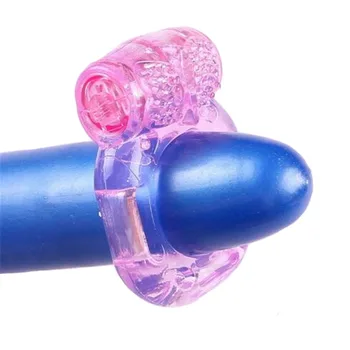 Elastični Zamudo penis prstan Spolnih igrač za moške z vibriranjem petelin obroč Čistost krletka Anillo vibrador Prezgodnji izliv zaklepanje Sextoys - 