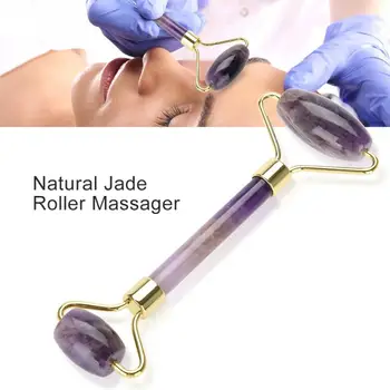 Naravni Jade Roller Masaža Ametist Masaža Obraza Proti Gubam, Proti Staranju za Obraz, Oči, Obraz Tanke Dviganje Massager - 