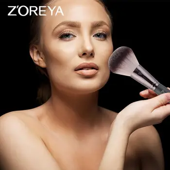 Zoreya 15pcs Black Ličila Ščetke Nastavite senčilo v Prahu Čopič Profesionalni Kozmetični Kompleti Orodja - 