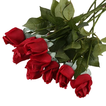 Vroče YO-10 Kos Umetne cvetne Rose Glavo Umetne Vrtnice za svate, Dekoracijo Album Dekoracijo - 