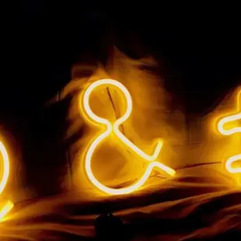 Ustvarjalne Led Angleški Simbol Modeliranje Svetilka, Topla Bela Simbol & Neon Pismo Luči Predlog Stranke Dekorativne Luči - 