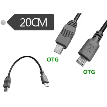 20 cm Micro USB na Mini USB OTG Kabel Moški Moški Prilagodilnik Pretvornika Podatkov Polnjenje Mini 5-pin-USB Podaljšek - 