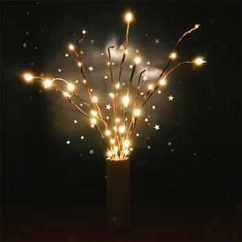 Novo 1PC Toplo LED Veje Vrbe Lučka Cvetlični Luči 20 Žarnice 30 Centimetrov, Doma Božični Party Vrt Dekor Božični Okraski Darilo - 
