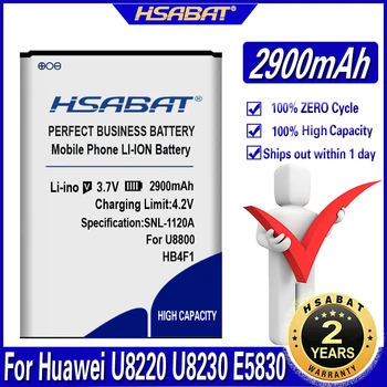 HSABAT 2900mAh HB4F1 Baterija za HUAWEI U8220 U8230 E5830 E5838 E5 C8600 T-Mobile Impulz E585 Vzpon M860 X5 U8800 C8800 - 