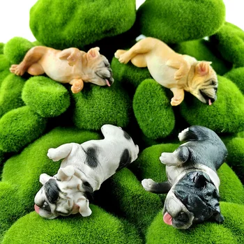 Nov Kmetiji Simulacija ljubek Pes Buldog figurice Živali model Diy doma dekor miniaturni pravljice vrtu okrasni dodatki sodobne - 